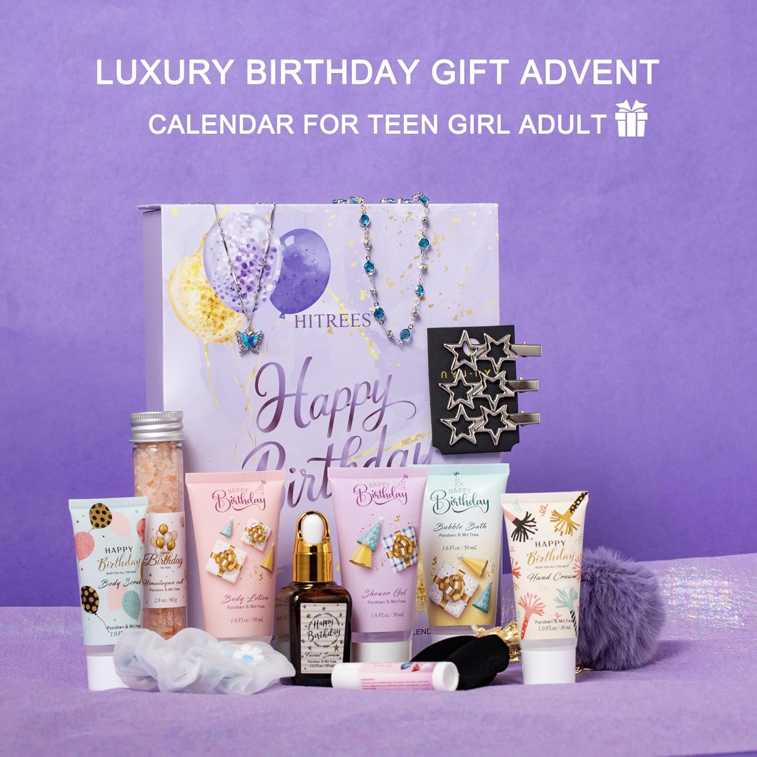 Advent Calendar Blind Birthday Gifts For Teens girls, Purple Gifts For Women, Lavender Spa Gift Set, Lavender Gifts Set for Birthday, Birthday Gifts Advent Calendar,Christmas Gift for Women - Image 7