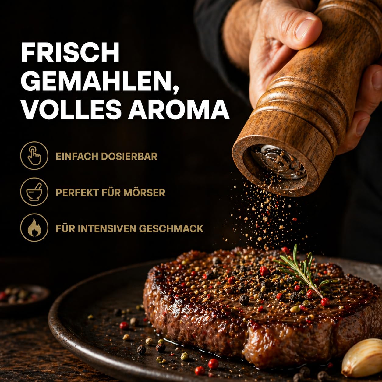 GiDeli Bunter Pfeffer Ganz 5kg - Aromatische Schwarze, Weiße, Rote und Grüne Pfefferkörner - Für Pfeffermühle und Mörser - Universell Einsetzbar - 100% Naturrein ohne Zusätze