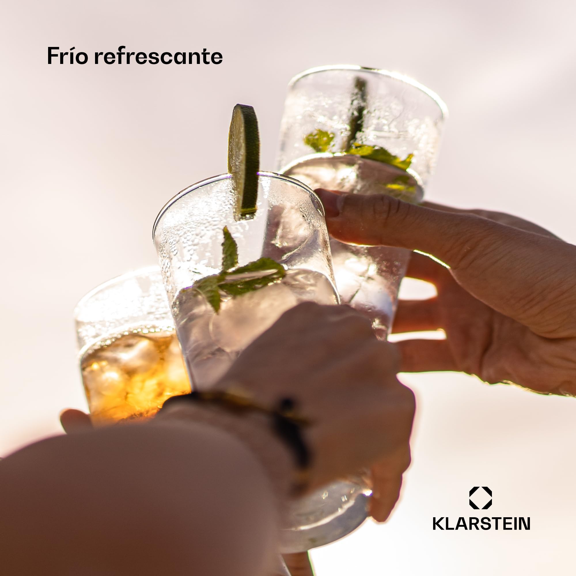 Klarstein Maquina de Hielo para Casa 1,8 L, Ice Maker Capacidad 15 kg, Maquina para Hacer Cubitos de Hielo Encimera Casa Grandes y Pequeños, Ice Maker Machine para Hielos Rápida para Cubito Hielo