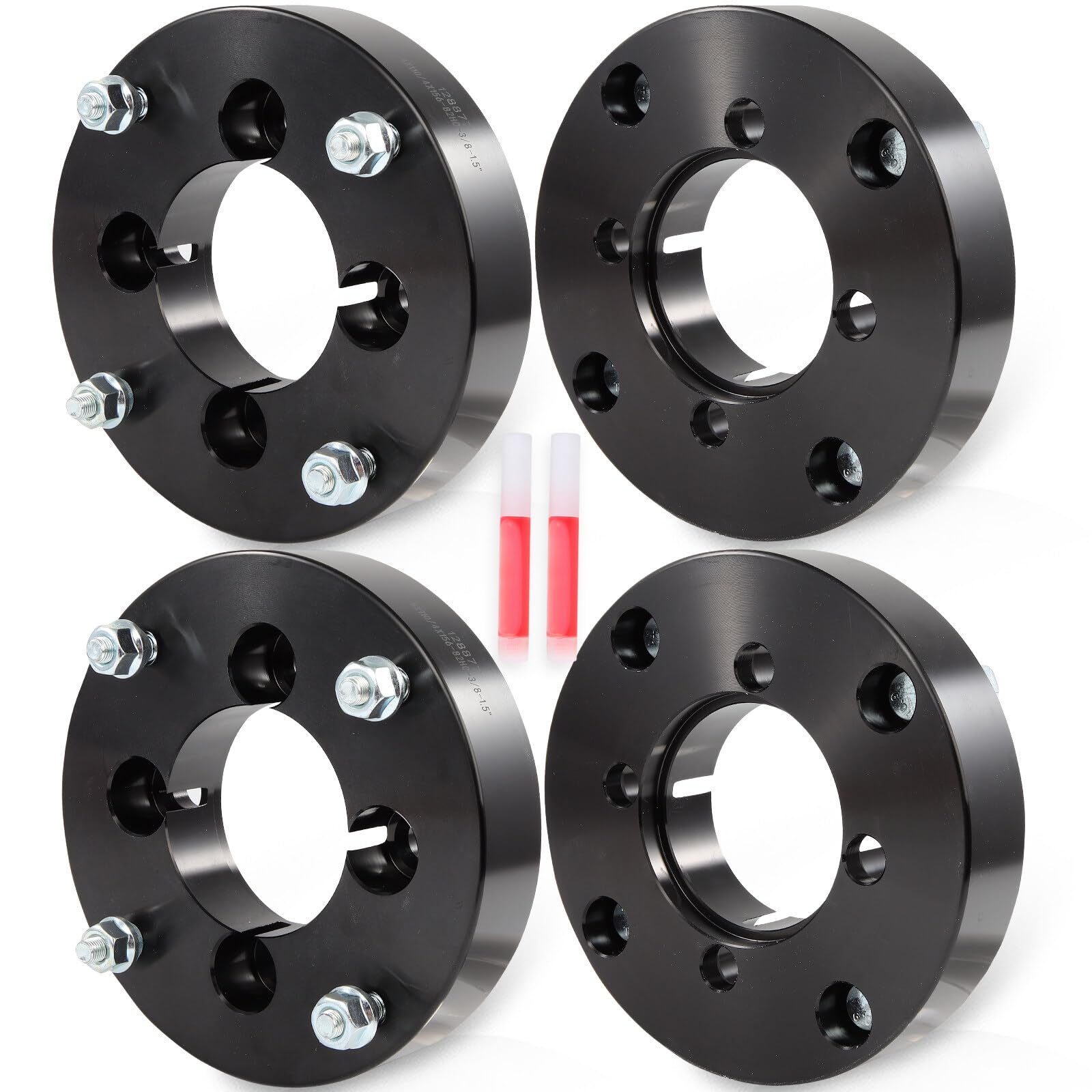 ECCPP 4PCS change bolt pattern from 4x110 to 4x156 Wheel Adapters 1.5 inch 4 lug Fit for Yamaha Wolverine 450 2006-2010 for Yamaha Kodiak 450 2003-2004 with Studs 3/8 Centric Bore 90mm-4PCS