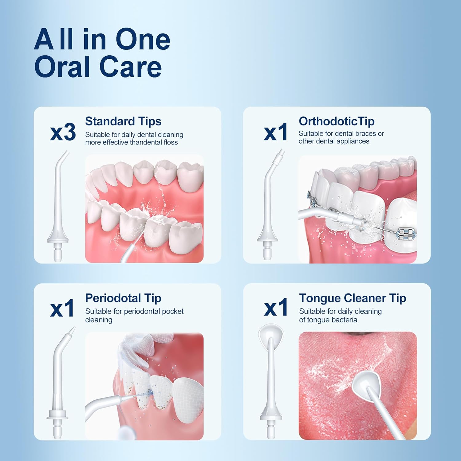 MOCEL Water Dental Flosser Nozzle Tips