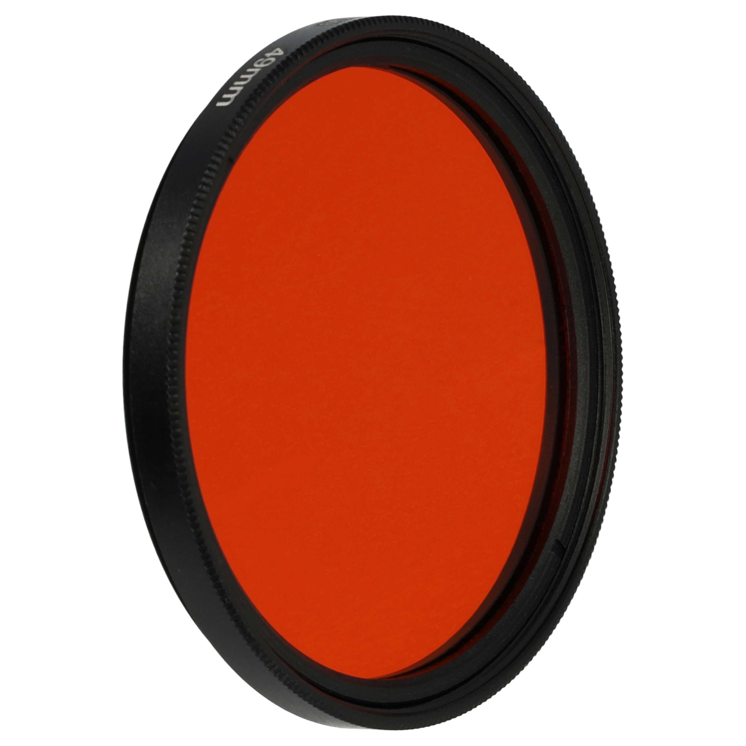 vhbw Uniwersalny kolorowy filtr pomarańczowy do obiektywów aparatu z gwintem filtra 49 mm - pomarańczowy filtr