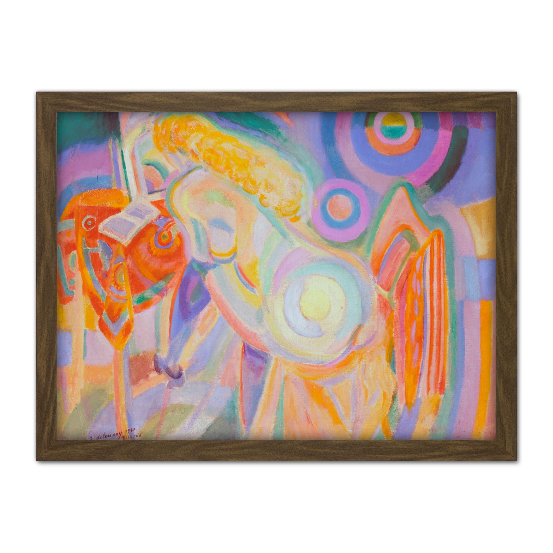 Robert Delaunay Femme Nue Lisant Nude Woman Reading Large Framed Art Print Poster Wall Decor 18x24