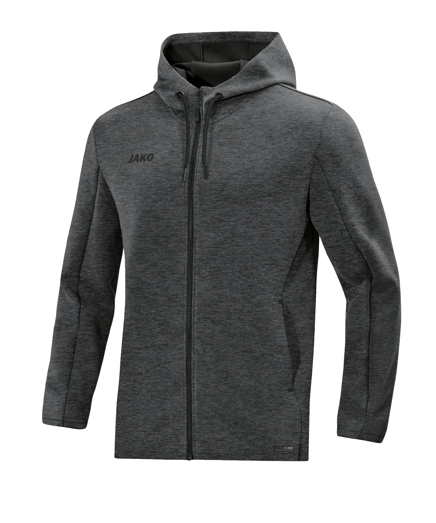 JAKO Women's Premium Basics Hooded Jacket, womens, Hooded jacket, 6829, Anthracite mottled, 42