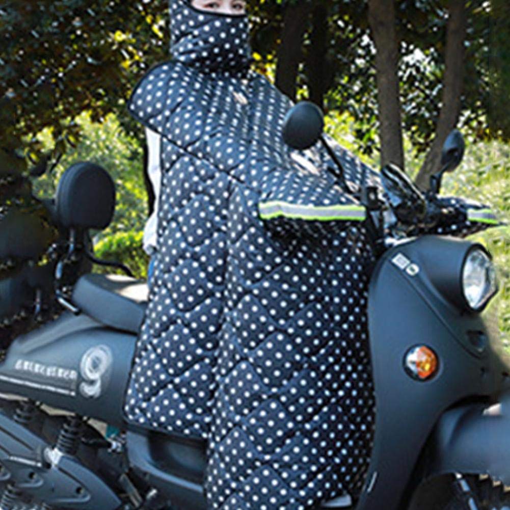 FAXIOAWA Housse de Pare-Soleil de Moto, Couette Coupe-Vent en Velours pour Pare-Brise de Moto, Housse de Tablier pour Scooter, Moto, Jambe, Genou, Protection Chaude pour l'hiver (B)