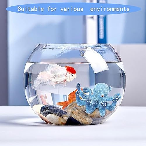 Miniatura 7 de Escultura decorativa del pulpo de la resina, azul, decoración del ornamento del acuario