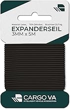CargoVA Rubber Rope 3 mm 5 m Black – Expander Rope – Weatherproof Tension Rope for Trailers, Sun Sail, Tarpaulin etc