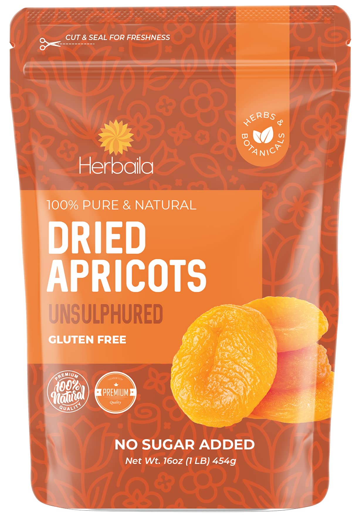 Buy Dried Apricots No Sugar Added, 1 Pound. Sulfur Free Dried Apricots