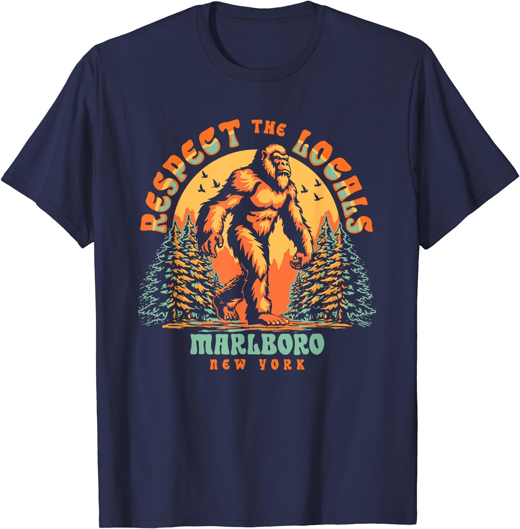 Marlboro New York Respect the Locals Bigfoot Sasquatch T-Shirt