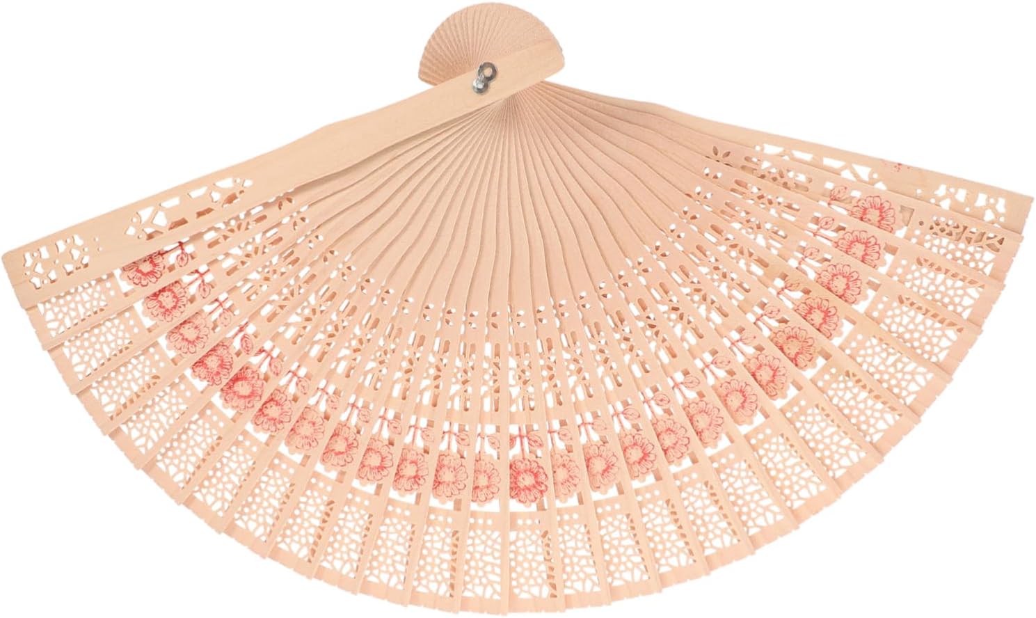 GALPADA 50pcs Vintage Hollow Folding Fans Handheld Dance Props for Weddings Parties and Performances Lightweight and Durable Unfinished Chinese Fans