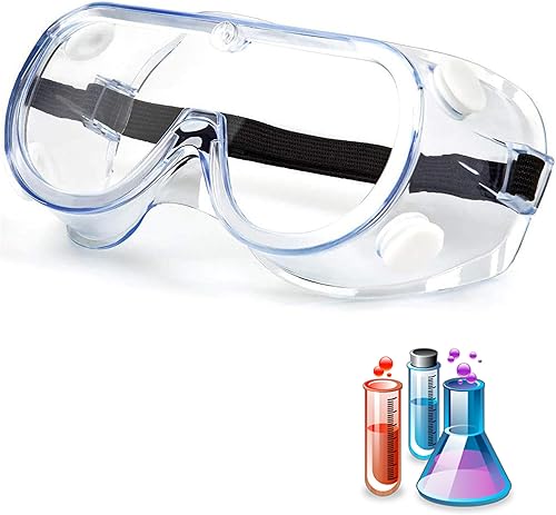 Miniatura 1 de ABLUKA Gafas de seguridad que se ajustan sobre los anteojos, lentes supertransparentes, resistentes a los arañazos, a prueba de productos químicos y