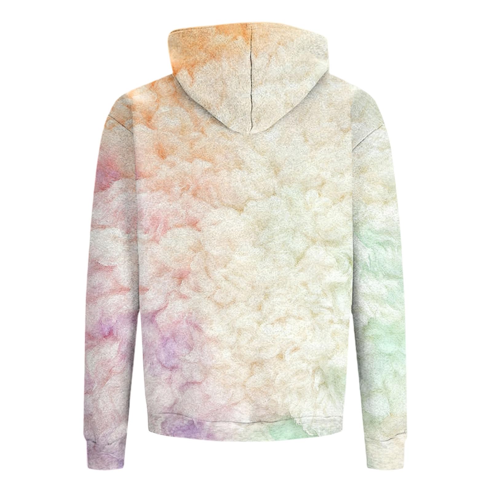 Sudaderas Hombres con Capucha Suéter Casual Estampado para Hombre Top Plateado Manga Larga (Pink, XXL) Ropa De Deporte Oversized Gym Chaqueta Entretiempo Gimnasio Deportiva Deportivo