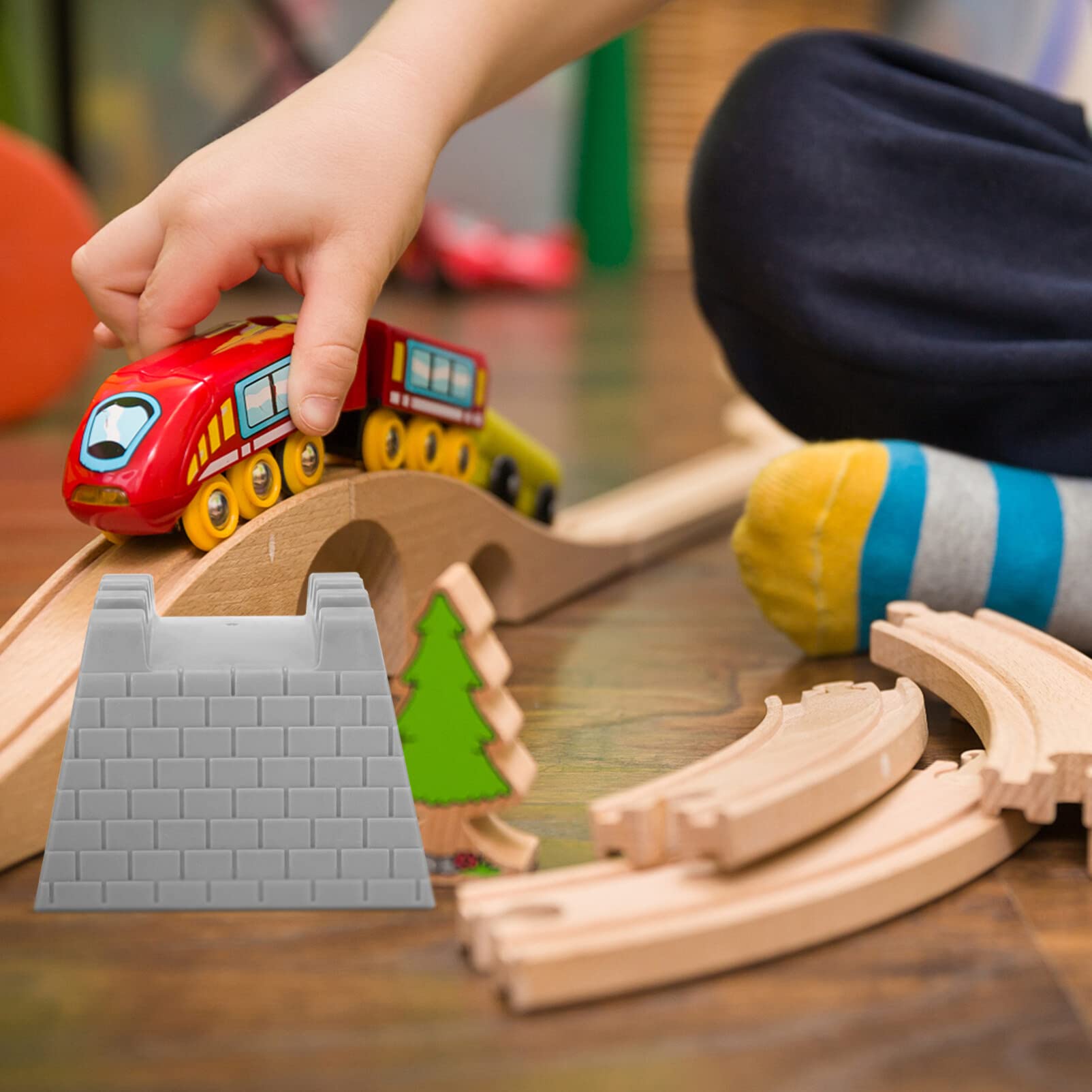 Toyvian Model Train Railway Train Cave Tunnels Scale Train Railway Accessories Plastic Rockery Tunnel