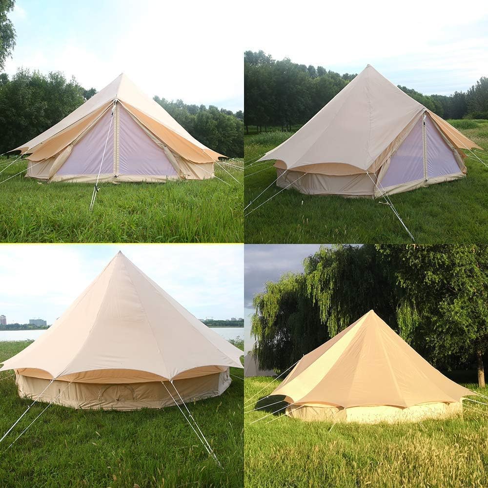 UNISTRENGH Waterproof Sunshade Heavy Duty Top Cover Roof Shelter for 3M 4M 5M 6M 7M Bell Tent (Sunshade, for 7M/23ft Tent)