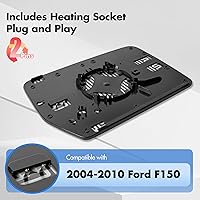 Vista 2 de Cristal de Espejo Lateral del Conductor de Repuesto para Ford F150 2004 2005 2006 2007 2008 2009 2010, Espejo Retrovisor Calefactado Izquierdo