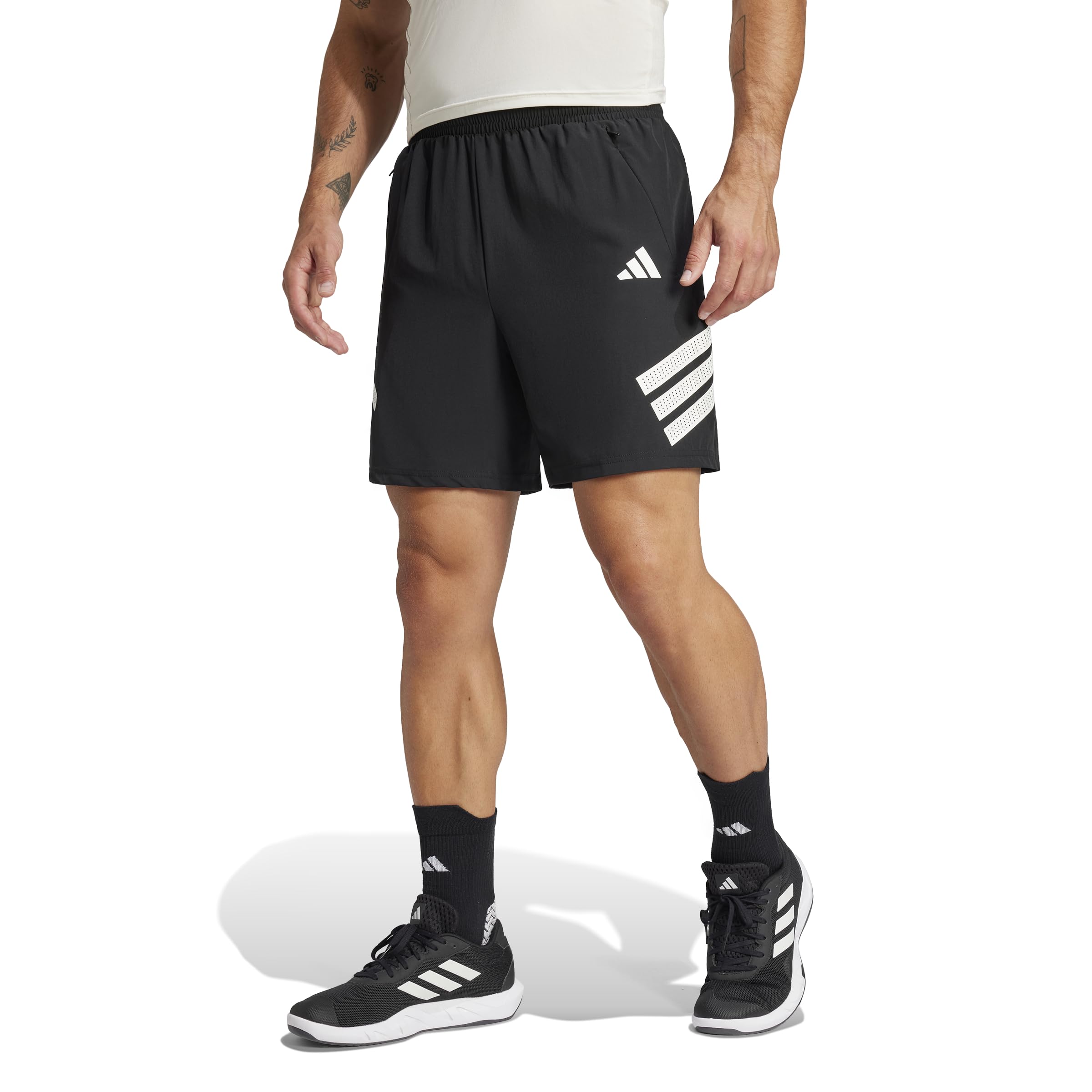 Amazon | アディダス ハーフパンツ GYM+ 3ストライプス ショーツ