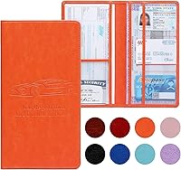 Vista 10 de Tarjetero de registro y seguro de automóvil para mujeres y hombres, organizador de documentos púrpura con hebilla magnética para un fácil acceso