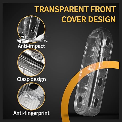 Miniatura 2 de TANGSEN Funda para llavero de TPU compatible con Mazda 3, CX-5, MX-5 Miata, Scion IA, Toyota Yaris IA con textura de fibra de carbono transparente