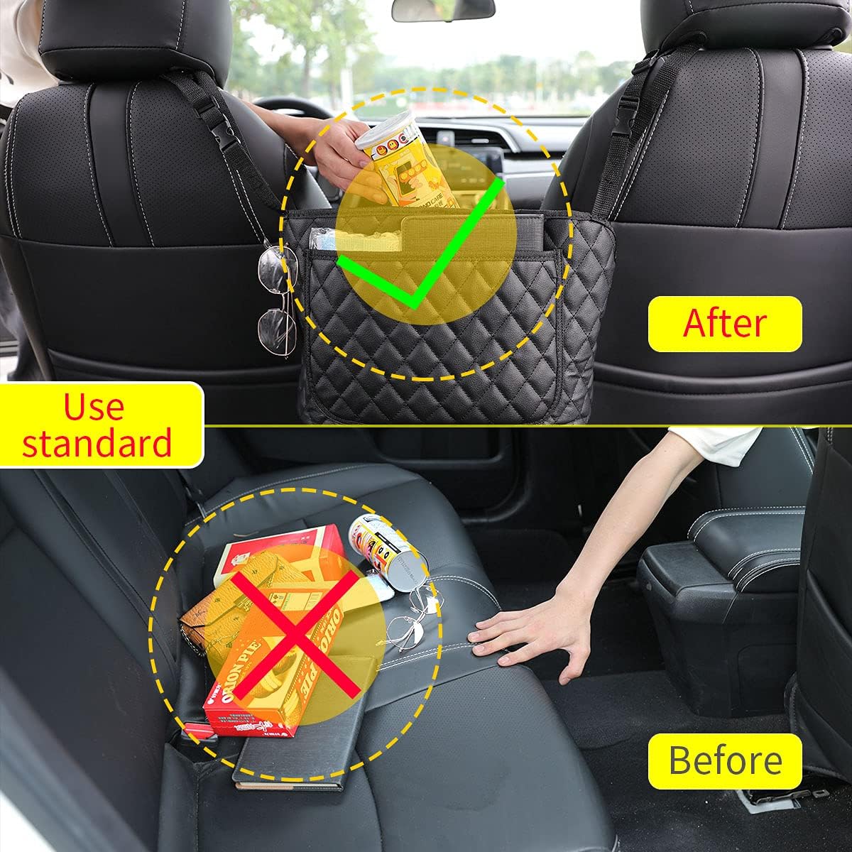 ZHENWY Handbag Organizer Documents Backseat Photo