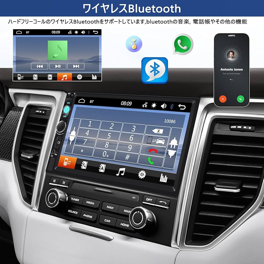 Amazon.co.jp: Auometo ダブルDIN カーステレオ 7インチ抵抗式タッチ