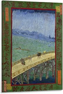 Vincent Van Gogh Bridge in The Rain (after Hiroshige) Canvas Art Poster And Wall Art Picture Print Modern Family Bedroom Decor Posters 08x12inch(20x30cm)