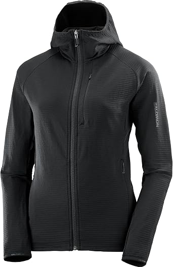 Salomon Womens Fleece Jacket, ESSENTIAL LTWARM Full Zip Hoodie