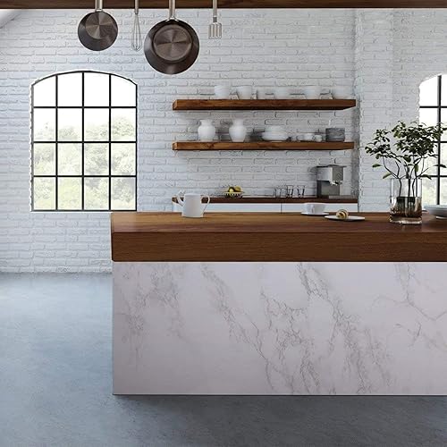 Miniatura 149 de practicalWs Papel tapiz de mármol para despegar y pegar de 15.7 x 236.2 pulgadas, papel de contacto de mármol para armarios y cajones, papel
