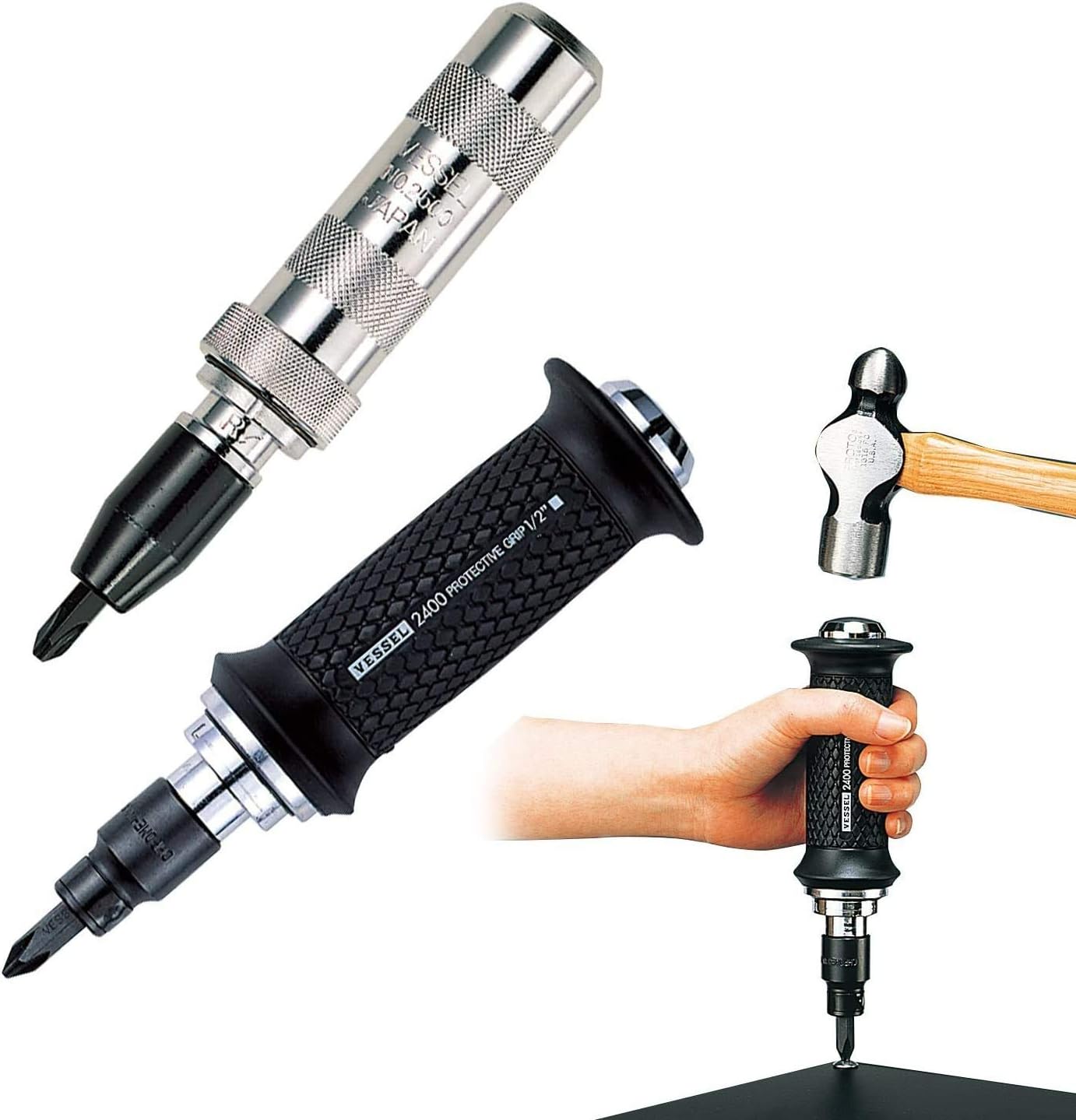 VESSEL C51P380E INSERT BIT 5/16" Hex, +3x80E for Manual Impact Driver (Pack of 10)