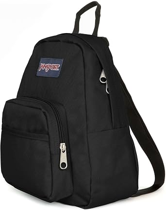 JanSport Half Print Rucksack, Black, 10.2 L, 11.2 x 9.8 x 4.1 inches, Backpack