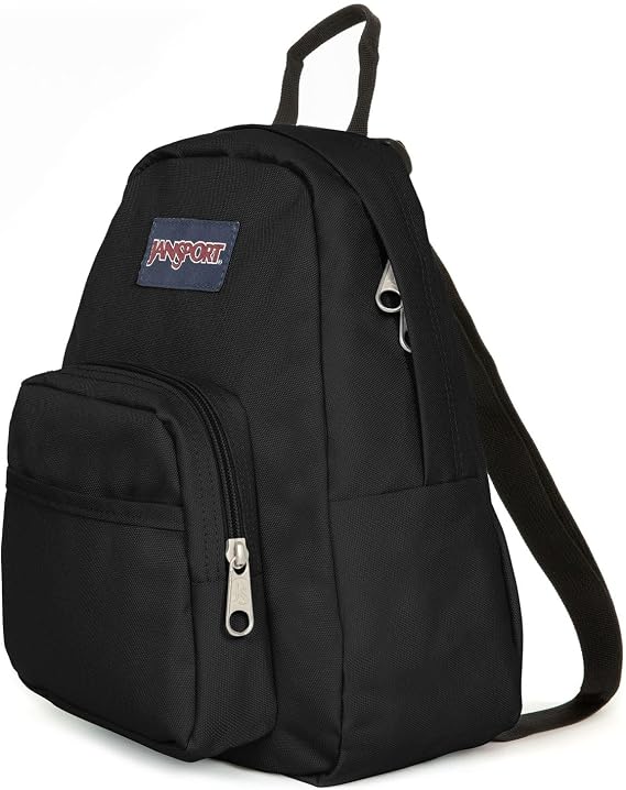 JanSport Half Print Rucksack, Black, 10.2 L, 11.2 x 9.8 x 4.1 inches, Backpack