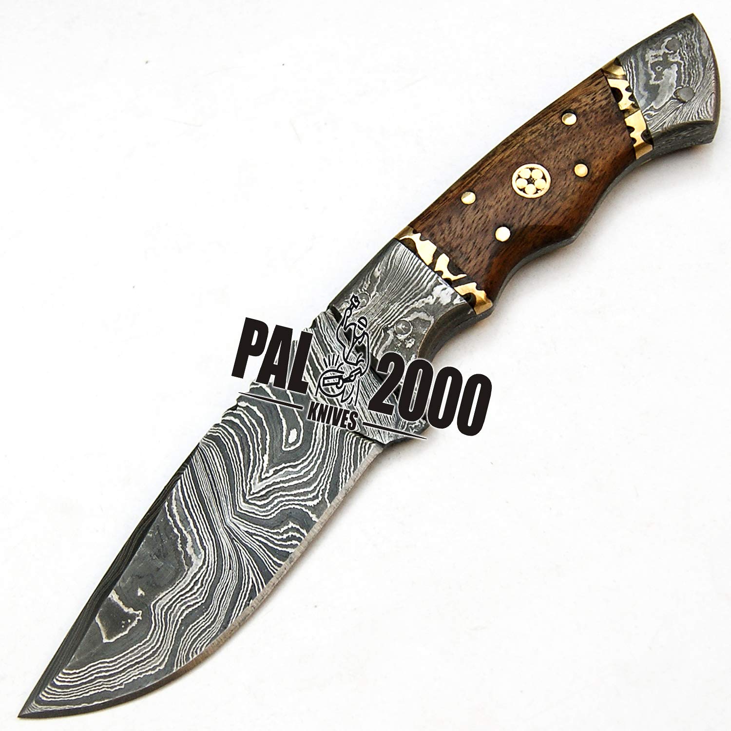 9568-Sjpm - Handmade Damascus Steel Knife - Solid Rose Wood Handle — Amazon image 5