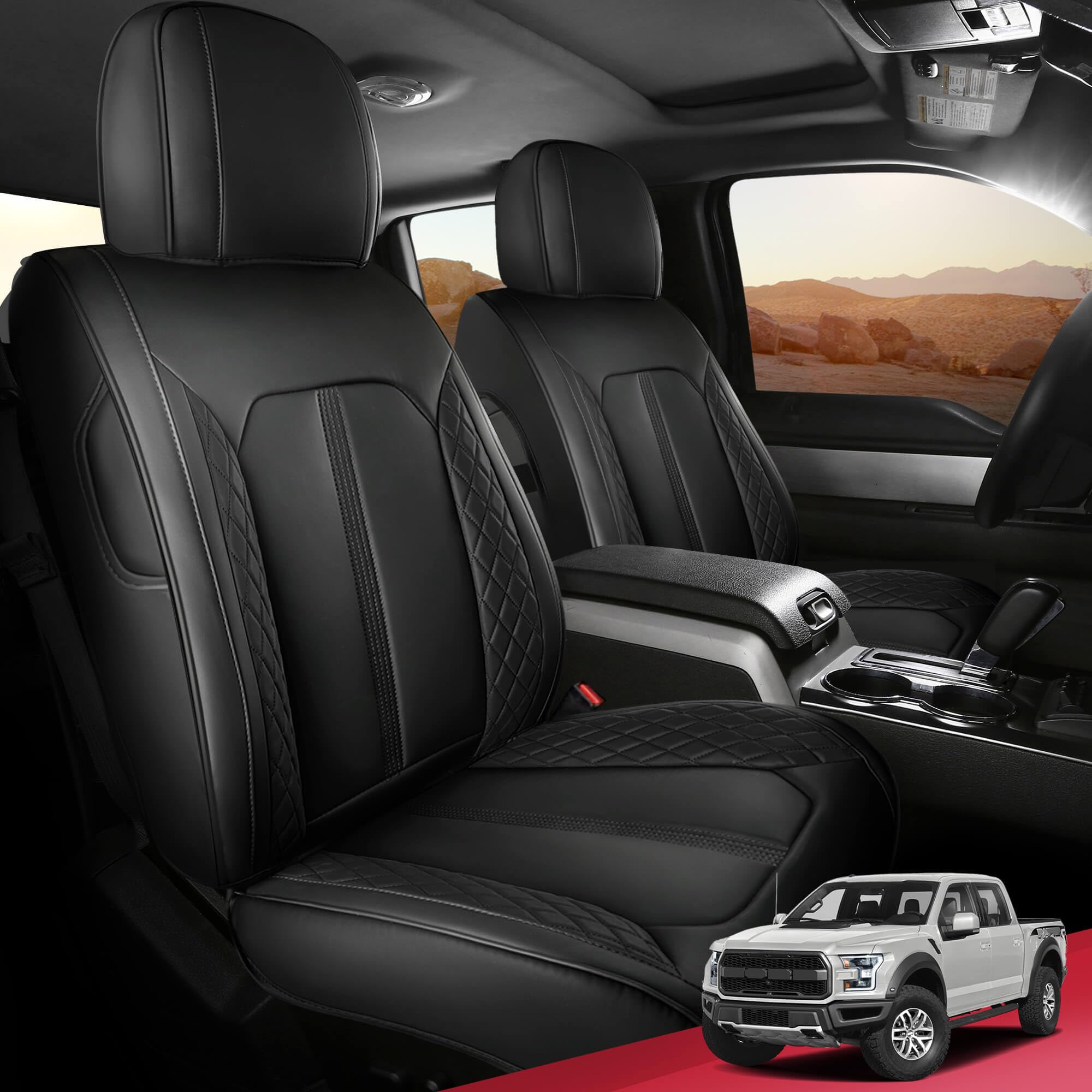 FREESOO Luxury Leather Seat Covers
