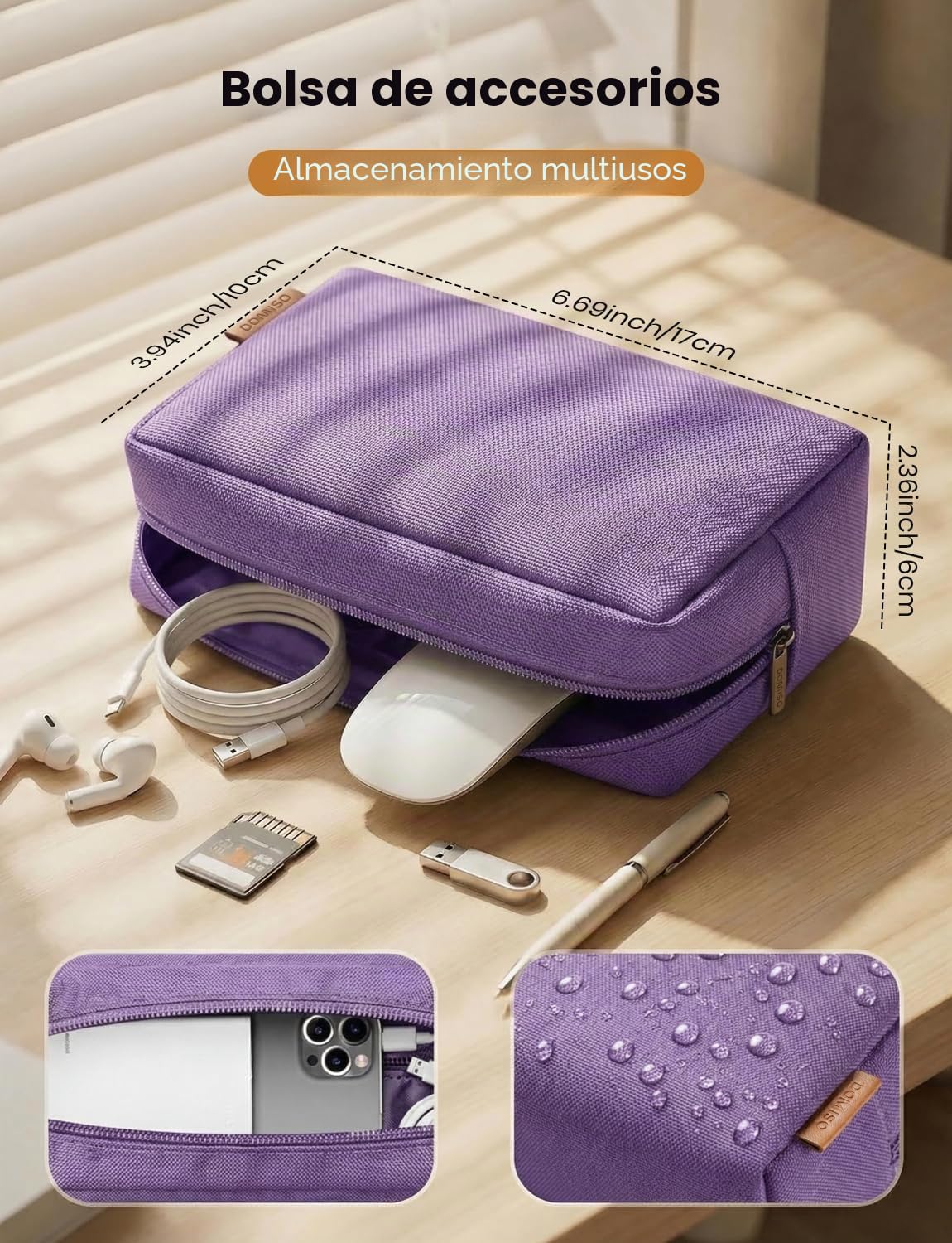DOMISO Funda Portatil,Maletín de Ordenador Impermeable,LP07
