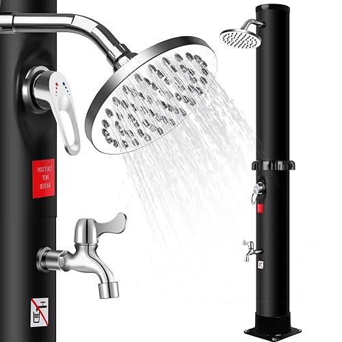 Generisch Gartendusche 40 Liter Solardusche Aussendusche mit Drehbarer Regenduschkopf und