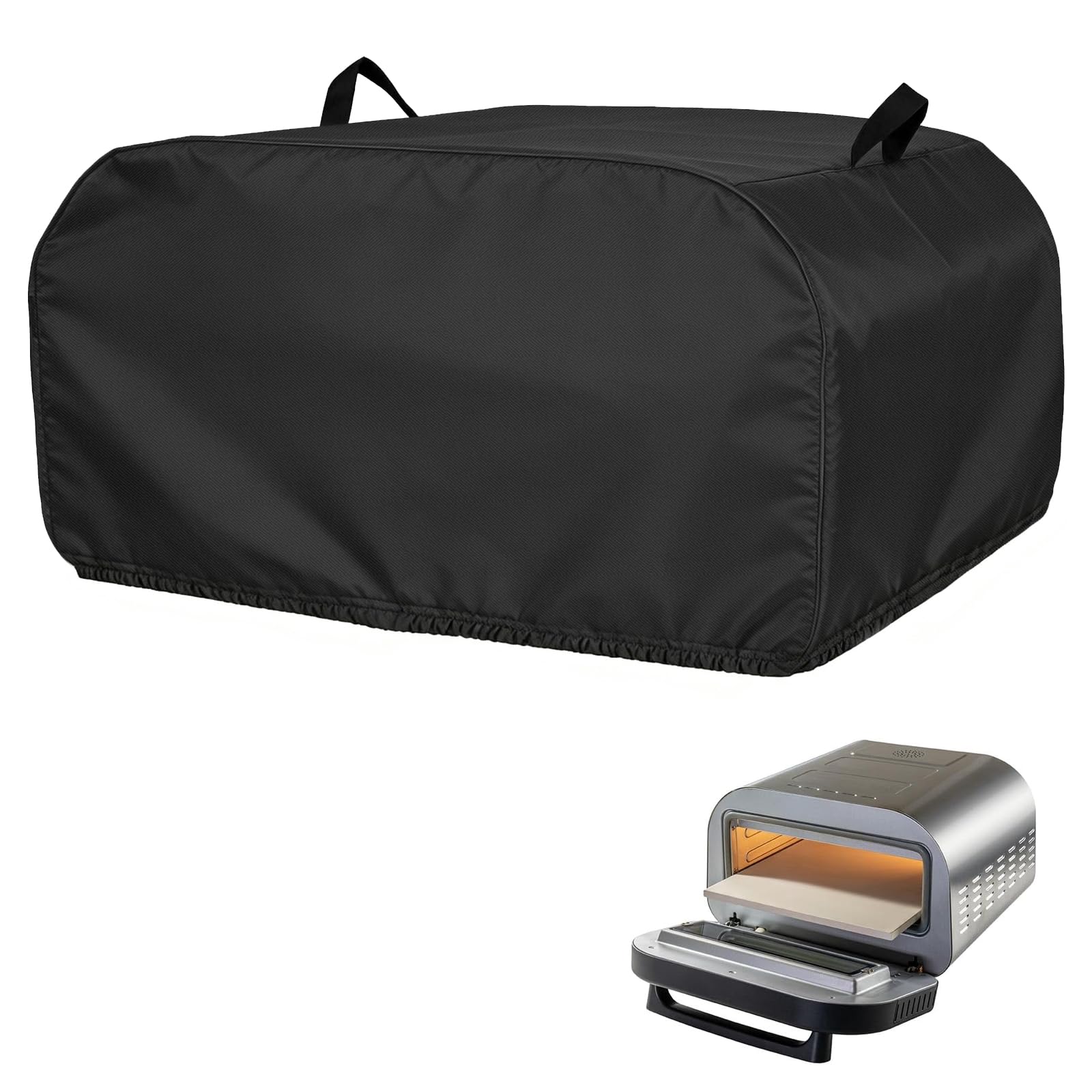 Pizzaofen Abdeckung für Unold Pizzaofen Luigi 68816 Gas Pizza Ofen, Wasserdicht Staubdicht Pizzaofen Tragetasche 500D Oxford-Stoff Pizzaofen Tragetasche Pizzaofen Zubehör(46X49X30CM)