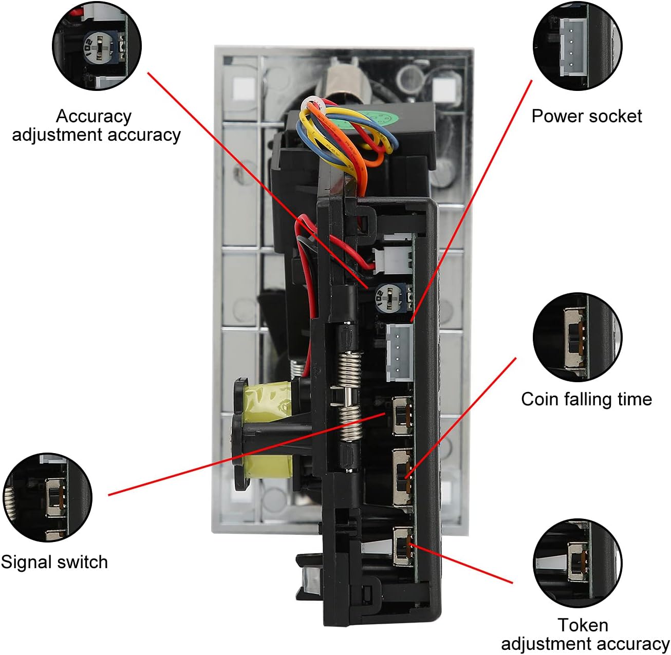 CPU 다중 동전 수용기 및 선택기 간섭 방지 전자 동전 검사기 CPU 프로그램 게임 콘솔용 다양한 동전 선택기 자동 판매기
