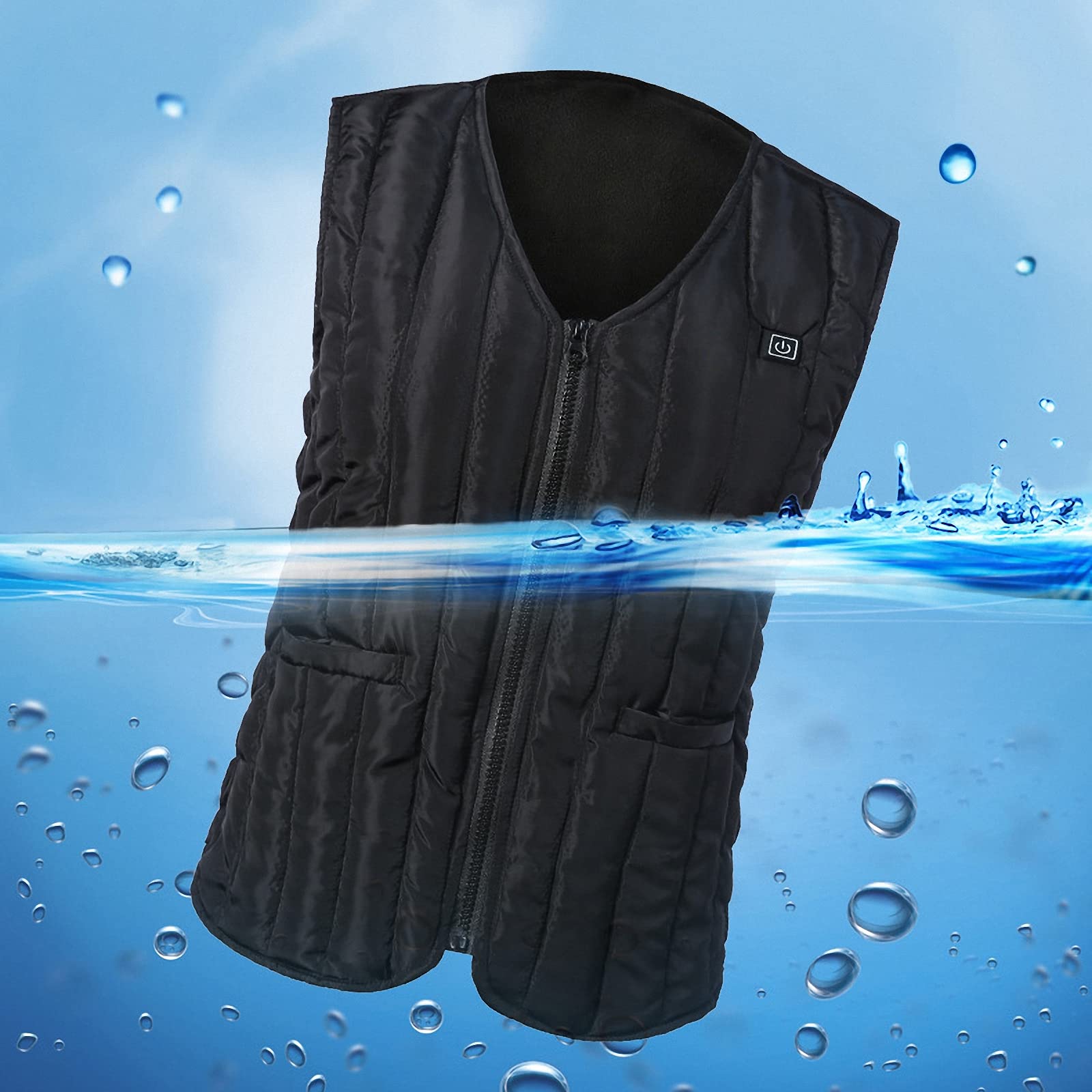 Gilet riscaldato elettrico USB intelligente per uomo e donna, scaldamuscoli riscaldato a 3 velocità autunno e inverno, gilet riscaldato caldo e confortevole lavabile