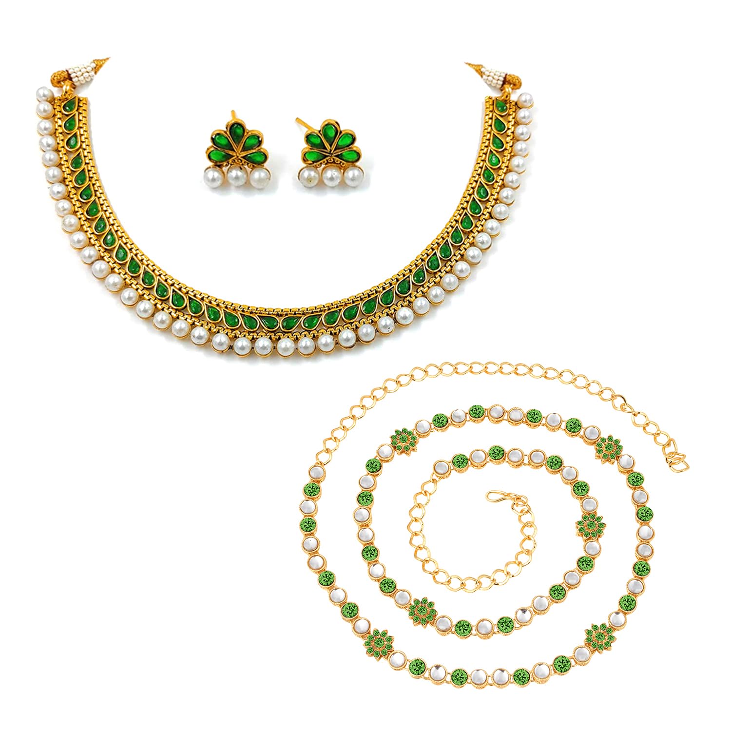 peora Traditional Ethnic Necklace & Jewellery Set Gift for Women-picture-3