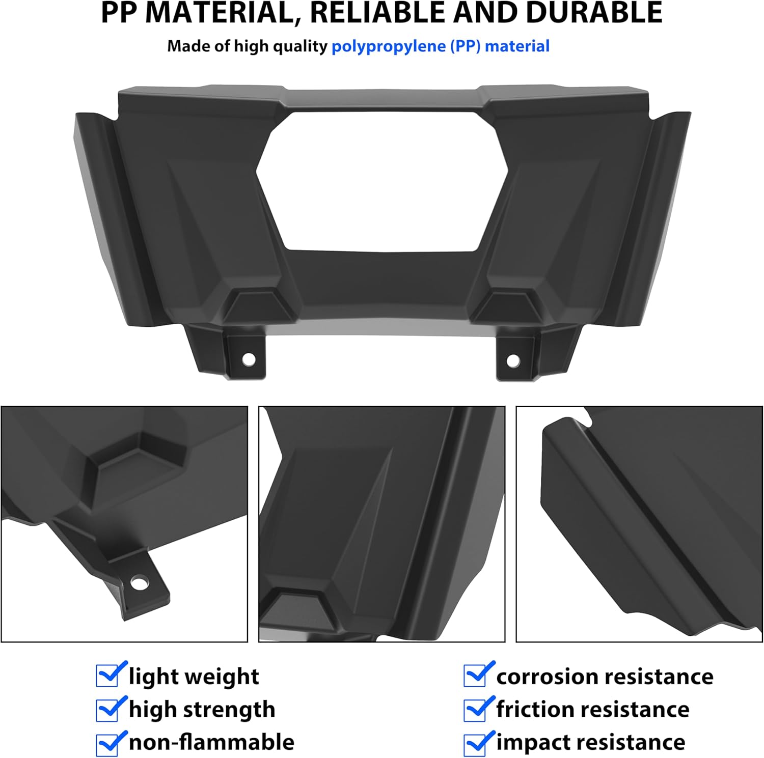 SAUTVS Winch Cover Kit for RZR, Waterproof Silt Proof Front Winch Cover for Polaris RZR XP/XP 4 1000 Turbo Trail 2019-2023 Accessories (Replace #2884118)