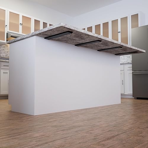 Miniatura 16 de Soporte de isla oculto industrial de 42 pulgadas, 1 unidad, proyectos de bricolaje, fabricado con aluminio americano por The Original Granite