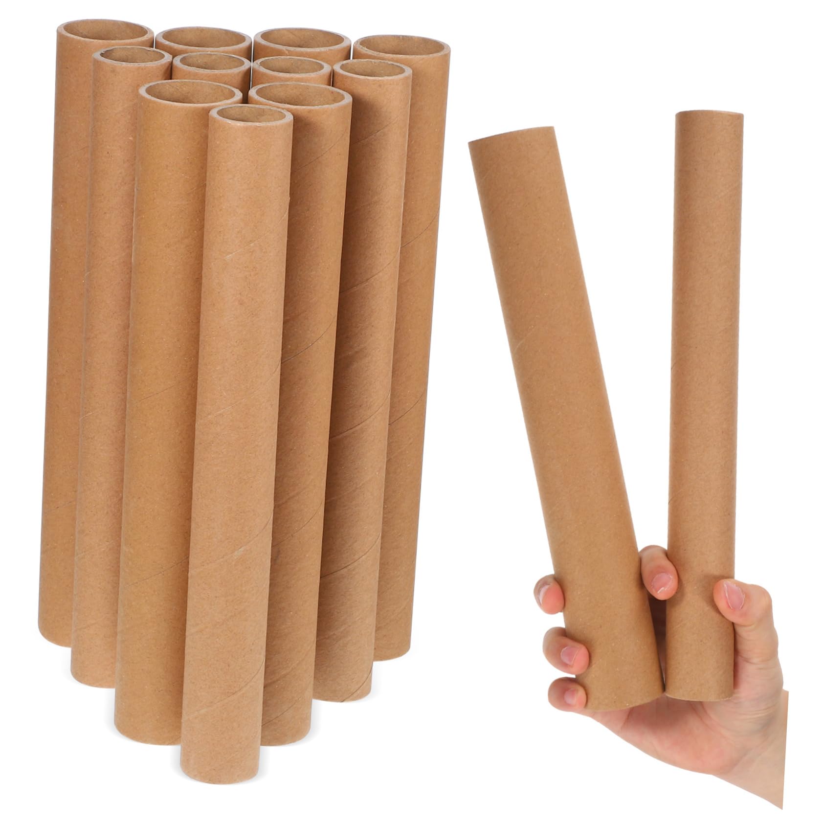 Lot De 20 Tubes D'expédition : Tubes Ronds En Papier Kraft Pour Travaux Manuels, Fournitures De Classe Et Projets Artistiques De Bricolage – Cylindres En Papier Pour Le