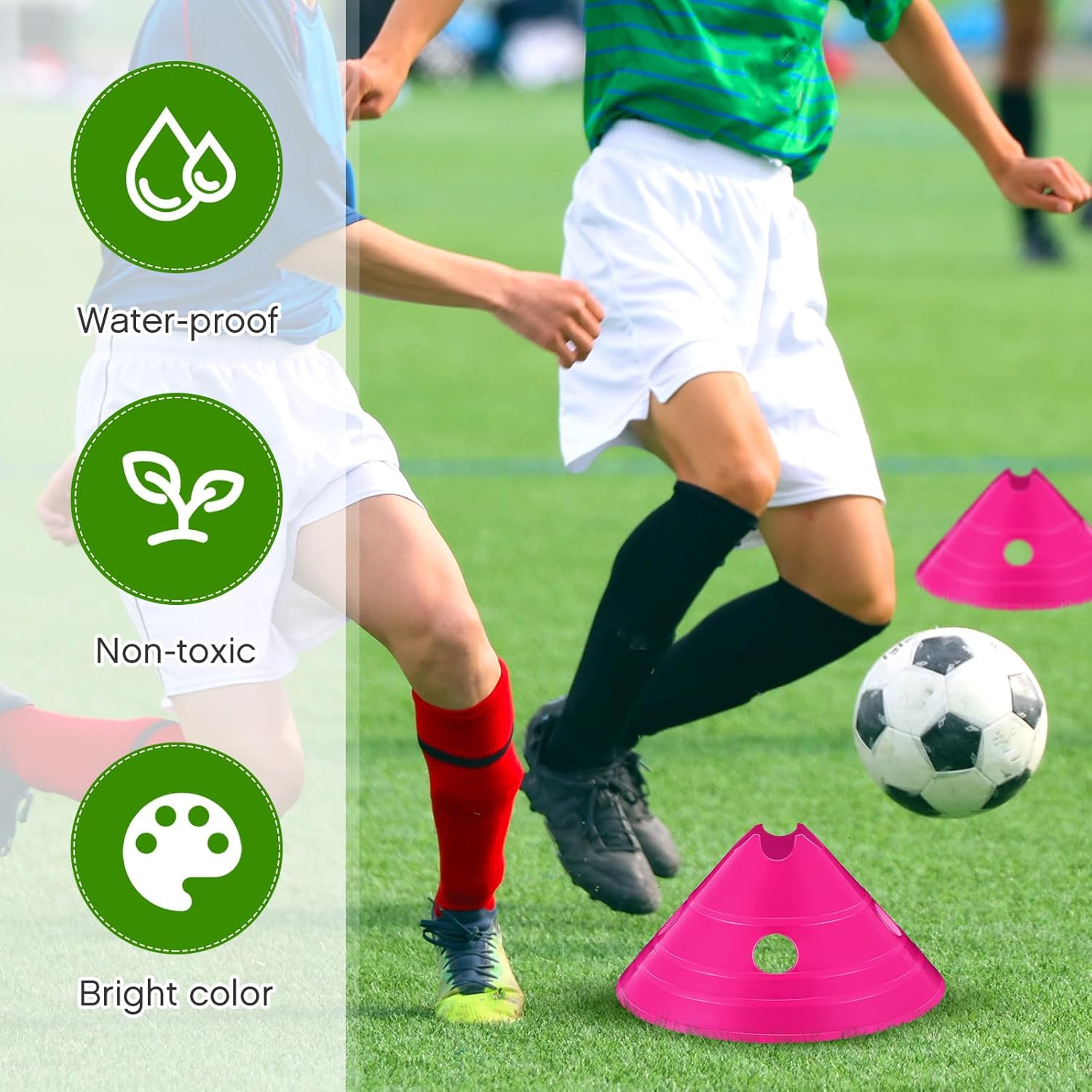 ShinyRelief Jumbo Disc Cones Jumbo Soccer Cones with Mesh Bag Giant Large Agility for Soccer Training Adult Sports