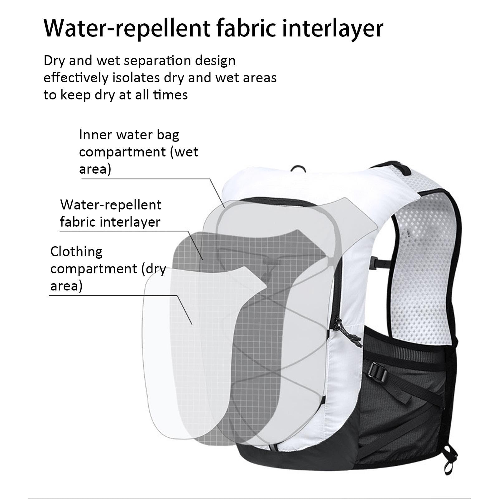 Gilet funzionale da corsa con grande capacità, sistema di trasporto morbido e stabile, maggiore comfort per sport, ciclismo, escursionismo