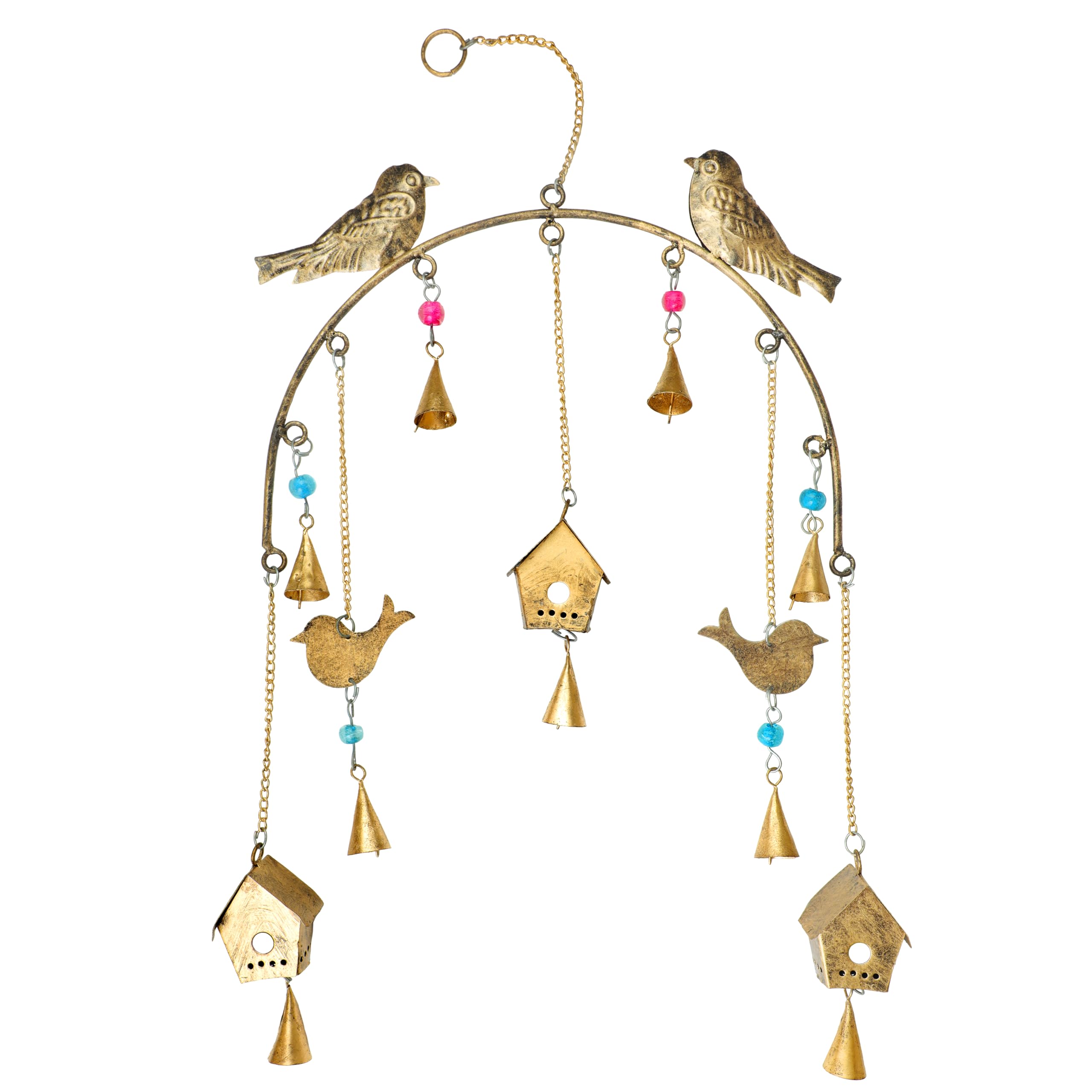 Suspension Feng Shui Vastu en métal avec cloche design pour déco extérieure