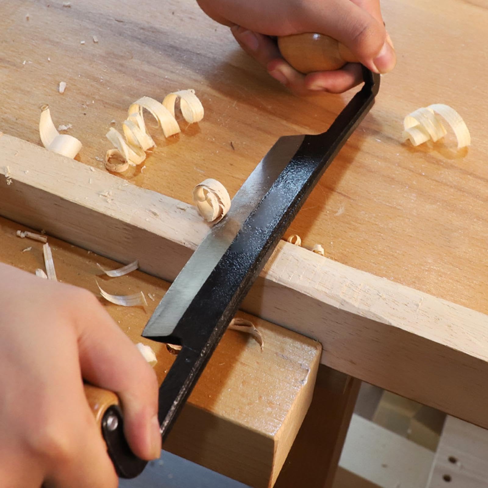 Strumento per la rimozione della corteccia, strumento per la rasatura, Raschietto per legno a doppio manico dal design Trenchant per rimuovere la corteccia, Strumento per la lavorazione del