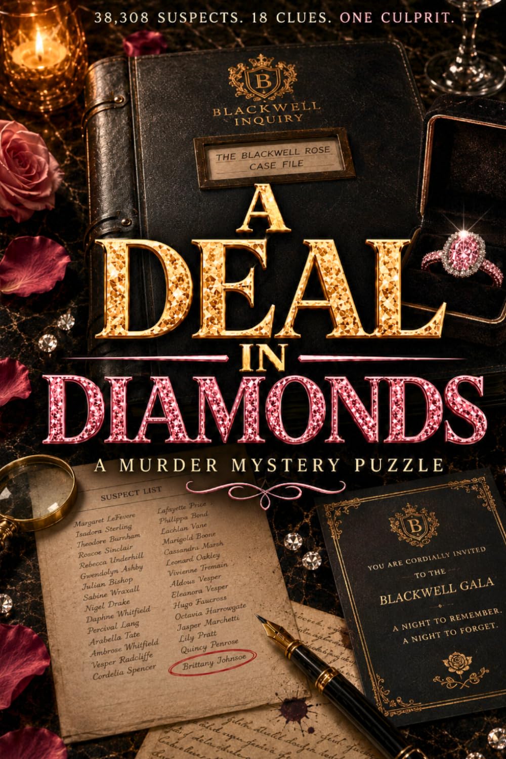 A Deal in Diamonds: A Murder Mystery Puzzle Book with 38,308 Suspects, 18 Clues, and One Guilty Name