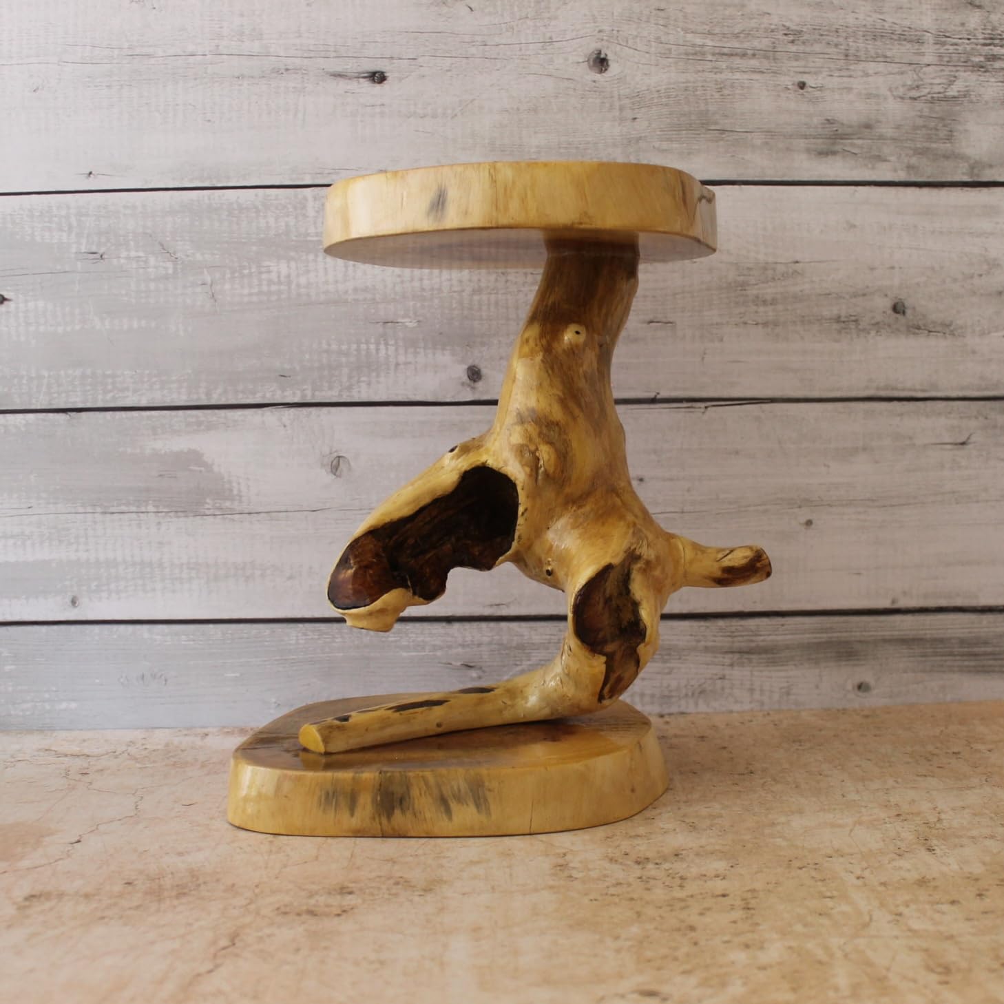 Handcrafted Wooden Nightstand for Bedroom | Antique Home Decor Night Stand Table Unique Decor Items for Home and Gifts | Light and Aesthetic Indian Home D?cor-image-2