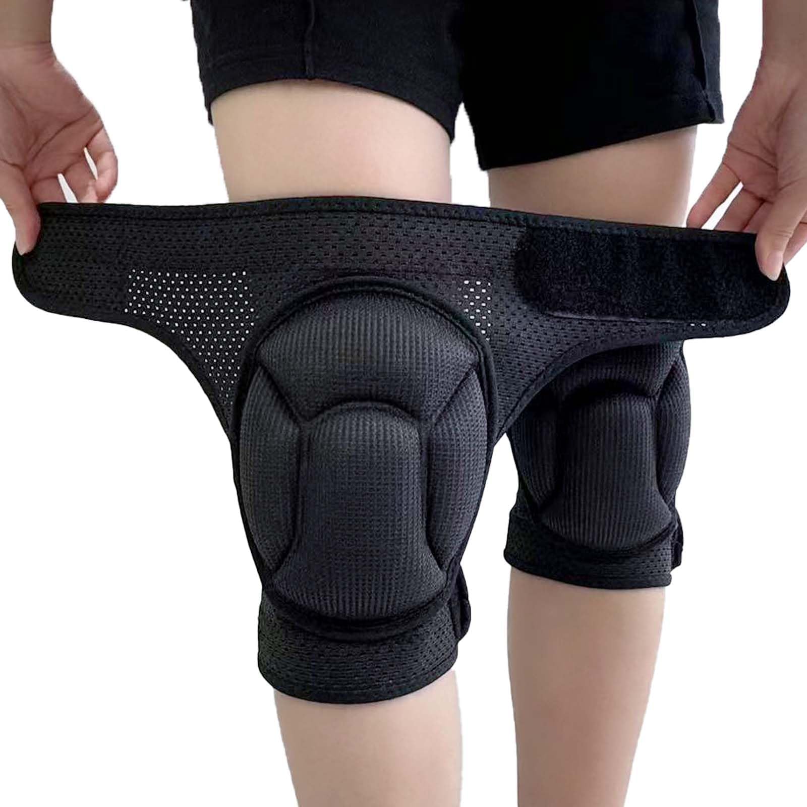 Garden Knee Pads for Cleaning Women, Breathable Safety Knee Pads for Men Work, Soft Foam Pads for Kneeling on Hard Floor, Gift Knee Pad for Gardener Cleaner Mechanics Plumbers Worker, Black L (1 pair)