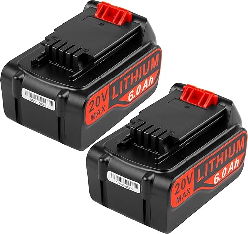 Miniatura 9 de ARyee Batería de litio de 6.0 Ah 20 V compatible con Black and Decker 20 Volt Max LBXR20 LB20 LBX20 LBXR2020 LBX4020 LB2X4020-OPE LBXR20-OPE