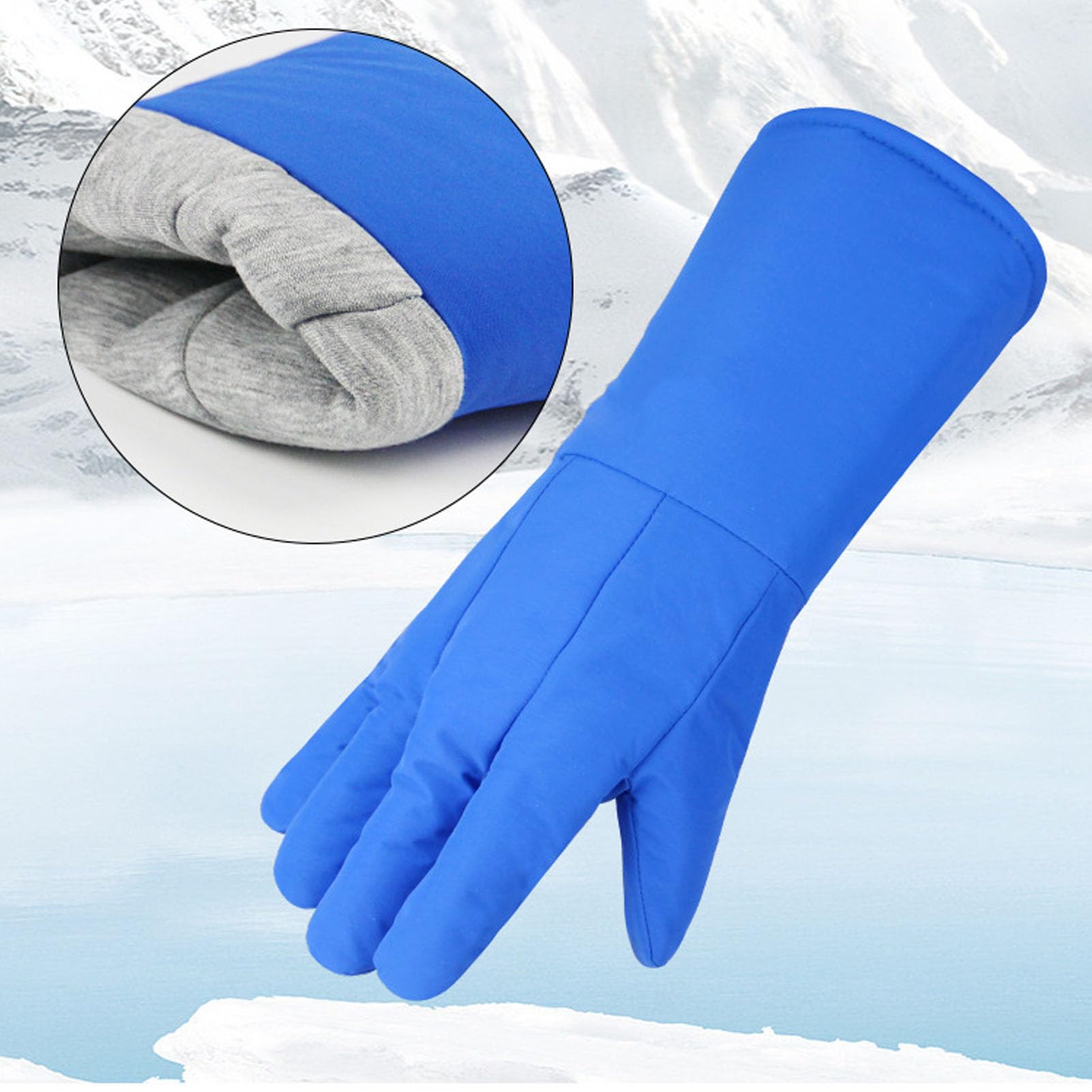 Criogenici 42 Cm di Lunghezza Estesa per Uso Industriale con Azoto Liquido, Tipizzazione a Freddo Laboratorio per Mani Fredde, Protezione Antigelo per Basse Temperature con